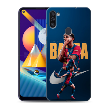 Силиконовый чехол на Samsung Galaxy M11 с принтом Барселона Barca Yamal Силиконовый чехол на Samsung Galaxy M11 с принтом Барселона Barca Yamal