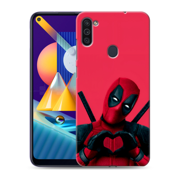 Силиконовый чехол на Samsung Galaxy M11 с принтом Дедпул Deadpool Силиконовый чехол на Samsung Galaxy M11 с принтом Дедпул Deadpool
