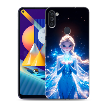 Силиконовый чехол на Samsung Galaxy M11 с принтом Холодное сердце Frozen Силиконовый чехол на Samsung Galaxy M11 с принтом Холодное сердце Frozen