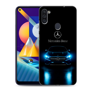 Силиконовый чехол на Samsung Galaxy M11 с принтом Mercedes Мерседес Силиконовый чехол на Samsung Galaxy M11 с принтом Mercedes Мерседес