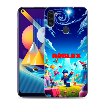 Силиконовый чехол на Samsung Galaxy M11 с принтом Roblox Роблокс Силиконовый чехол на Samsung Galaxy M11 с принтом Roblox Роблокс