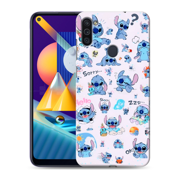 Силиконовый чехол на Samsung Galaxy M11 с принтом Лило и Стич Силиконовый чехол на Samsung Galaxy M11 с принтом Лило и Стич