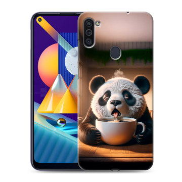Силиконовый чехол на Samsung Galaxy M11 с принтом смешная панда Силиконовый чехол на Samsung Galaxy M11 с принтом смешная панда