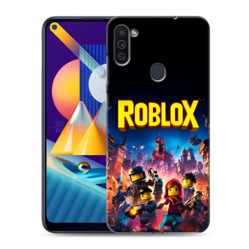 Силиконовый чехол на Samsung Galaxy M11 с принтом Roblox Роблокс Силиконовый чехол на Samsung Galaxy M11 с принтом Roblox Роблокс