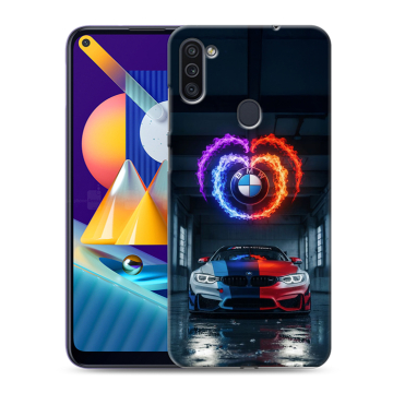 Силиконовый чехол на Samsung Galaxy M11 с принтом BMW БМВ Силиконовый чехол на Samsung Galaxy M11 с принтом BMW БМВ