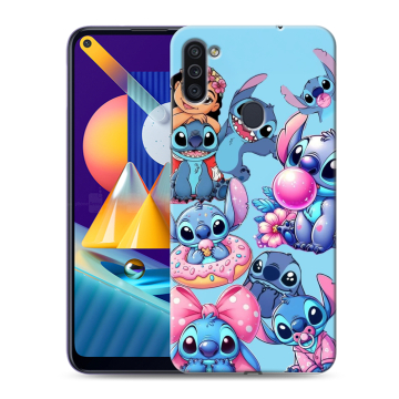 Силиконовый чехол на Samsung Galaxy M11 с принтом Лило и Стич Силиконовый чехол на Samsung Galaxy M11 с принтом Лило и Стич