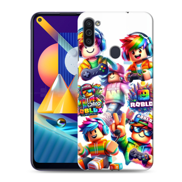 Силиконовый чехол на Samsung Galaxy M11 с принтом Roblox Роблокс Силиконовый чехол на Samsung Galaxy M11 с принтом Roblox Роблокс