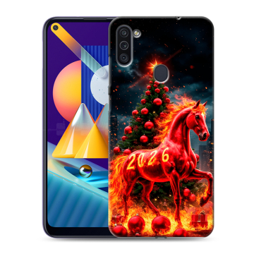 Силиконовый чехол на Samsung Galaxy M11 с принтом Новый год Силиконовый чехол на Samsung Galaxy M11 с принтом Новый год