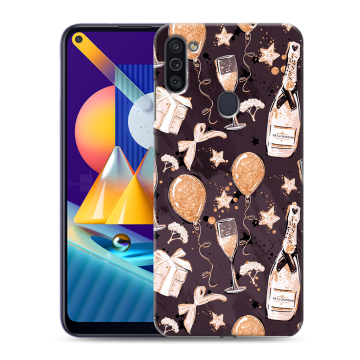 Силиконовый чехол на Samsung Galaxy M11 с принтом Новый год Силиконовый чехол на Samsung Galaxy M11 с принтом Новый год