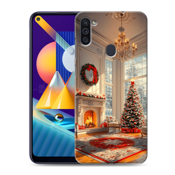 Силиконовый чехол на Samsung Galaxy M11 с принтом Новый год Силиконовый чехол на Samsung Galaxy M11 с принтом Новый год