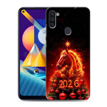 Силиконовый чехол на Samsung Galaxy M11 с принтом Новый год Силиконовый чехол на Samsung Galaxy M11 с принтом Новый год