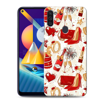 Силиконовый чехол на Samsung Galaxy M11 с принтом Новый год Силиконовый чехол на Samsung Galaxy M11 с принтом Новый год