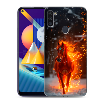 Силиконовый чехол на Samsung Galaxy M11 с принтом Новый год Силиконовый чехол на Samsung Galaxy M11 с принтом Новый год