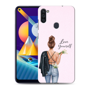 Силиконовый чехол на Samsung Galaxy M11 с принтом женский Силиконовый чехол на Samsung Galaxy M11 с принтом женский