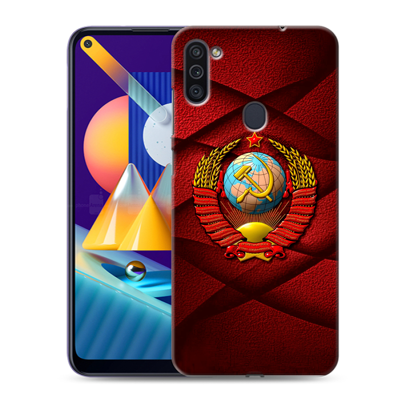 Силиконовый чехол на Samsung Galaxy M11 с принтом Герб СССР Силиконовый чехол на Samsung Galaxy M11 с принтом Герб СССР