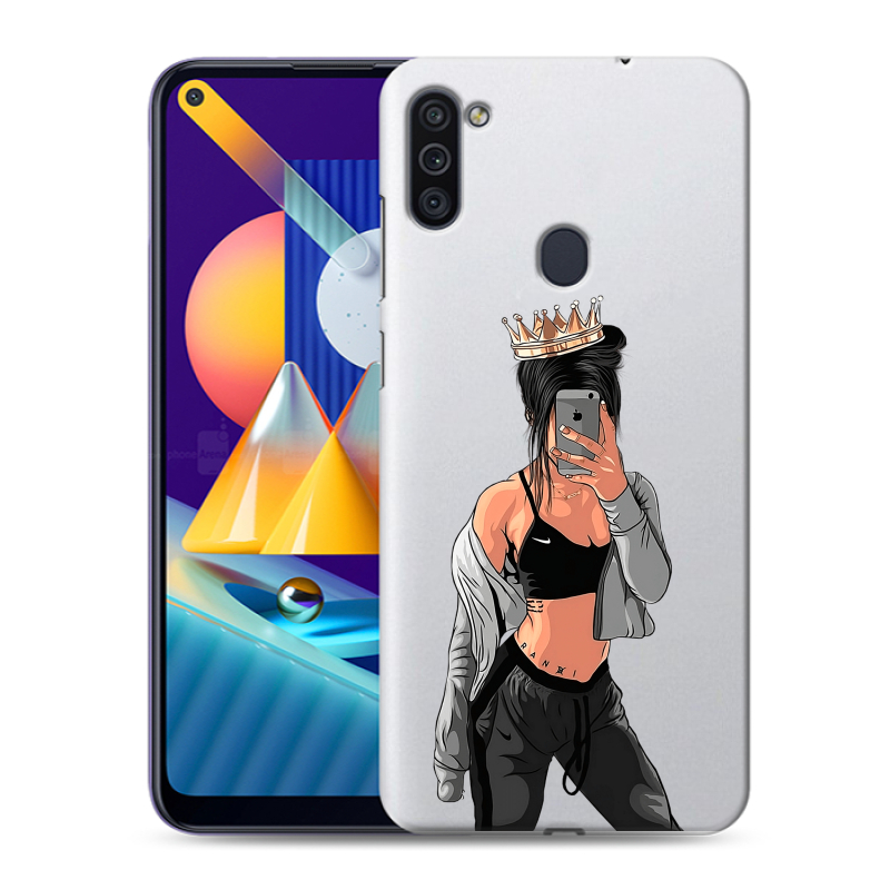 Силиконовый противоударный чехол на Samsung Galaxy M11 с принтом Женские принты Силиконовый противоударный чехол на Samsung Galaxy M11 с принтом Женские принты