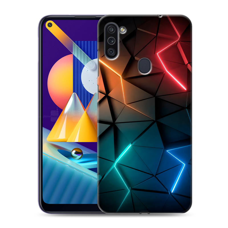 Силиконовый чехол на Samsung Galaxy M11 с принтом Абстракция неон Силиконовый чехол на Samsung Galaxy M11 с принтом Абстракция неон