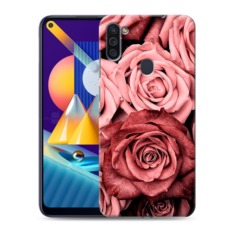 Силиконовый чехол на Samsung Galaxy M11 с принтом Цветы розы Силиконовый чехол на Samsung Galaxy M11 с принтом Цветы розы