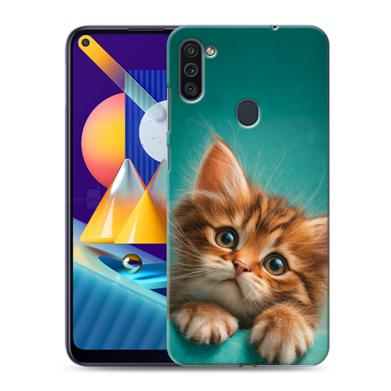 Силиконовый чехол на Samsung Galaxy M11 с принтом котенок Силиконовый чехол на Samsung Galaxy M11 с принтом котенок