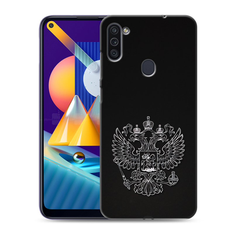 Силиконовый чехол на Samsung Galaxy M11 с принтом Герб России Силиконовый чехол на Samsung Galaxy M11 с принтом Герб России