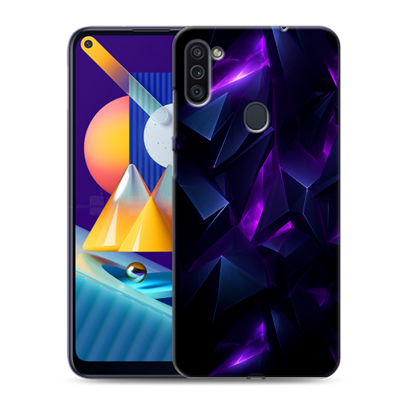 Силиконовый противоударный чехол на Samsung Galaxy M11 с принтом Абстракиция Силиконовый противоударный чехол на Samsung Galaxy M11 с принтом Абстракиция