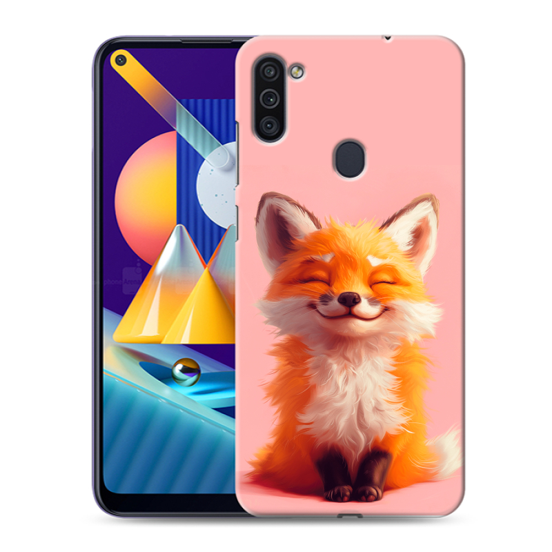 Пластиковый чехол на Samsung Galaxy M11 с принтом милая лиса Пластиковый чехол на Samsung Galaxy M11 с принтом милая лиса