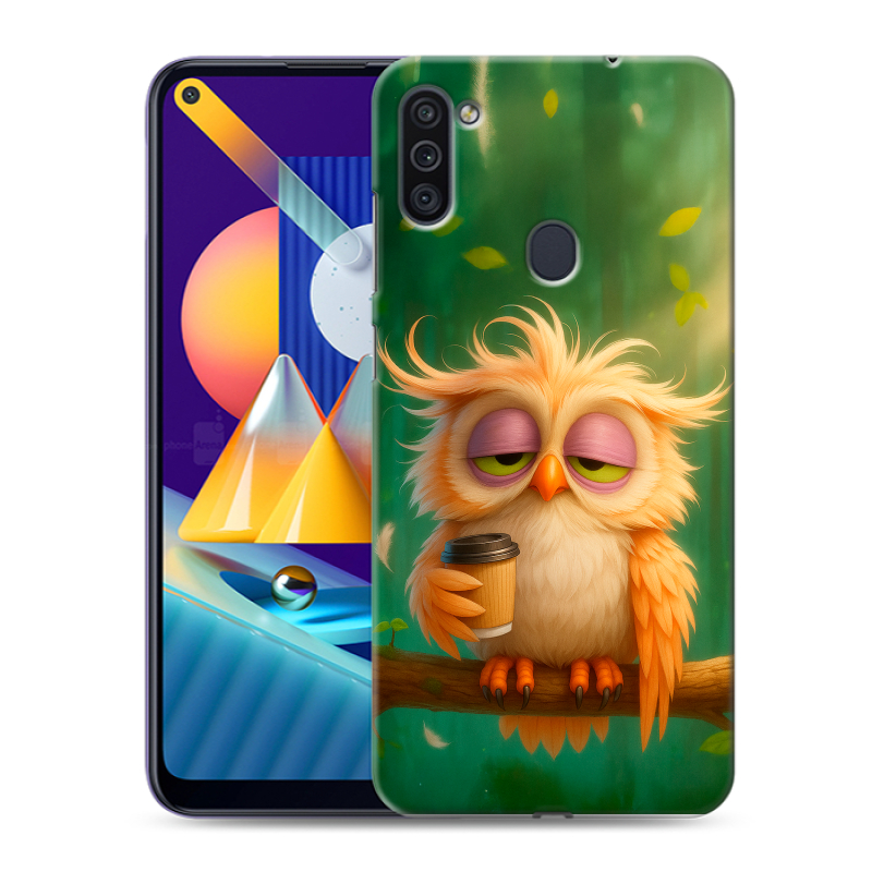 Пластиковый чехол на Samsung Galaxy M11 с принтом сова Пластиковый чехол на Samsung Galaxy M11 с принтом сова