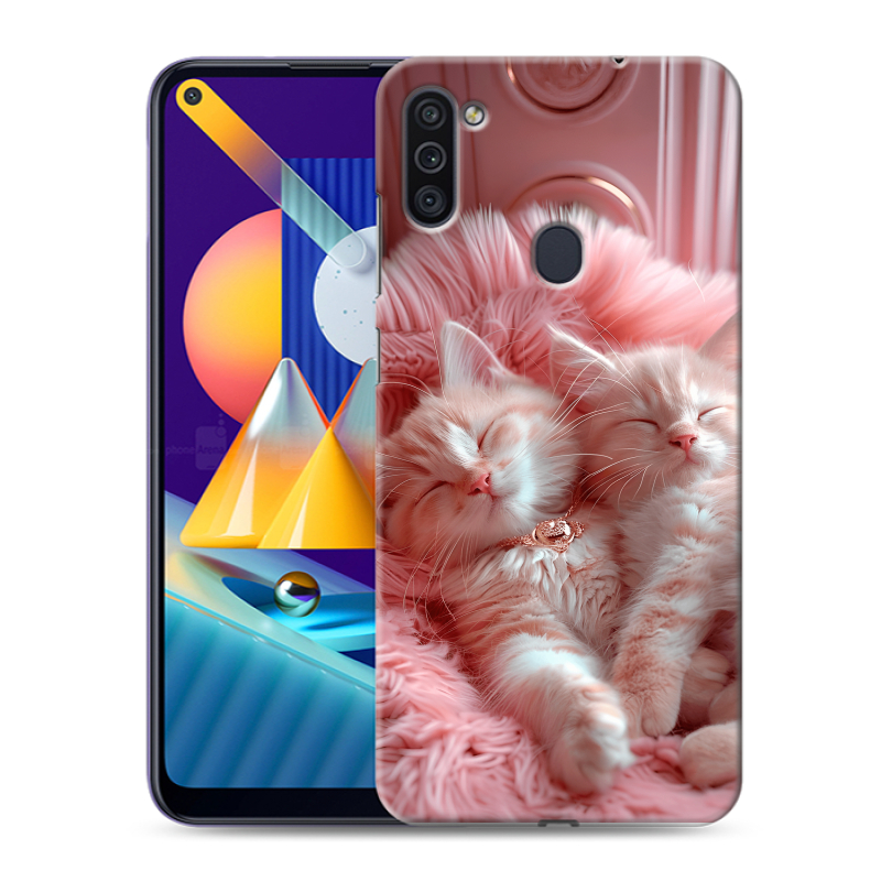 Силиконовый чехол на Samsung Galaxy M11 с принтом котята котики Силиконовый чехол на Samsung Galaxy M11 с принтом котята котики