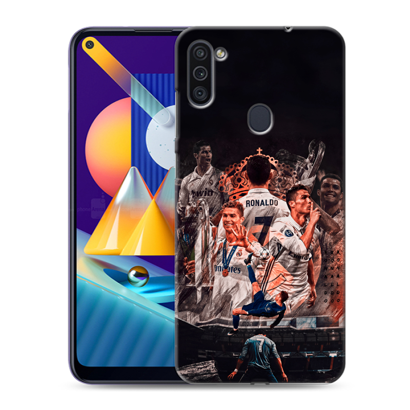 Силиконовый чехол на Samsung Galaxy M11 с принтом Реал Роналдо Real Ronaldo Силиконовый чехол на Samsung Galaxy M11 с принтом Реал Роналдо Real Ronaldo