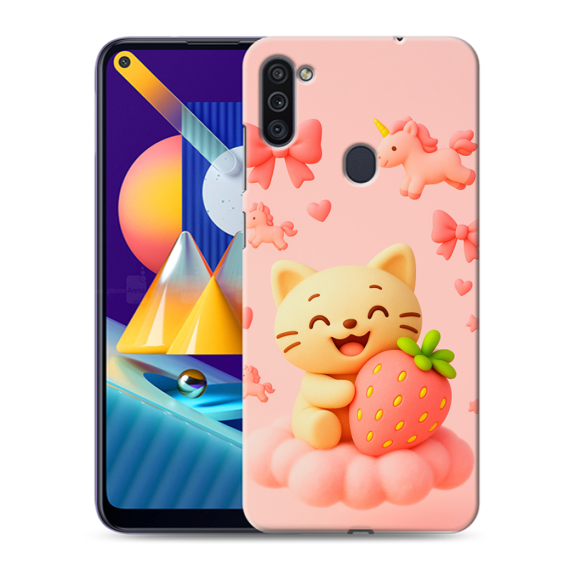 Силиконовый противоударный чехол на Samsung Galaxy M11 с принтом для девочек Силиконовый противоударный чехол на Samsung Galaxy M11 с принтом для девочек