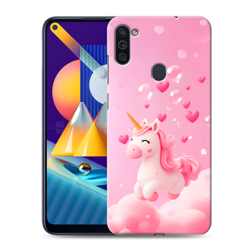 Силиконовый чехол на Samsung Galaxy M11 с принтом Единорог Силиконовый чехол на Samsung Galaxy M11 с принтом Единорог