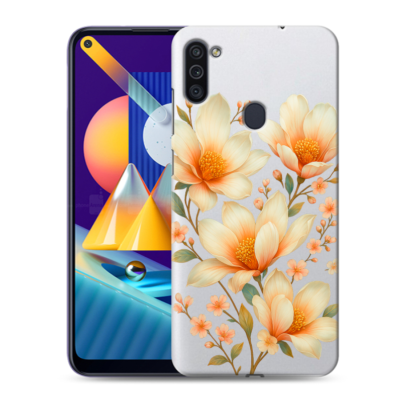 Силиконовый чехол на Samsung Galaxy M11 с принтом Цветы Силиконовый чехол на Samsung Galaxy M11 с принтом Цветы