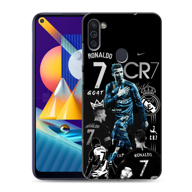 Силиконовый чехол на Samsung Galaxy M11 с принтом Реал Роналдо Силиконовый чехол на Samsung Galaxy M11 с принтом Реал Роналдо