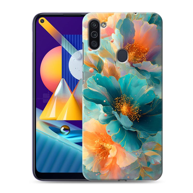 Силиконовый чехол на Samsung Galaxy M11 с принтом Цветы Силиконовый чехол на Samsung Galaxy M11 с принтом Цветы