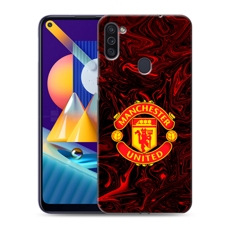 Силиконовый чехол на Samsung Galaxy M11 с принтом Manchester United Силиконовый чехол на Samsung Galaxy M11 с принтом Manchester United