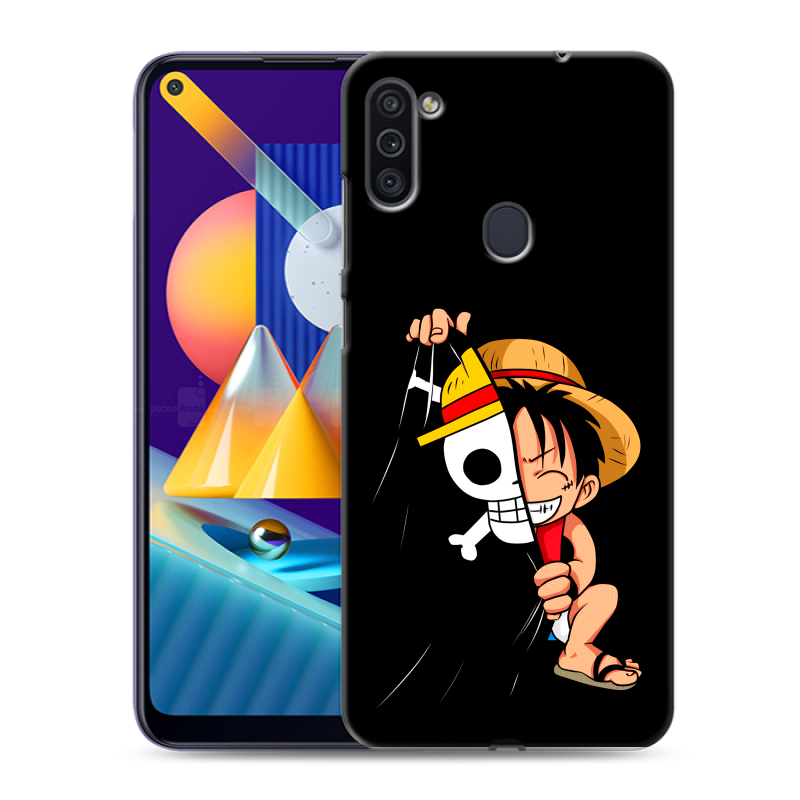 Силиконовый противоударный чехол на Samsung Galaxy M11 с принтом One Piece Ван Пис Силиконовый противоударный чехол на Samsung Galaxy M11 с принтом One Piece Ван Пис