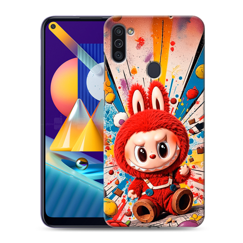 Силиконовый чехол на Samsung Galaxy M11 с принтом Labubu Лабубу Силиконовый чехол на Samsung Galaxy M11 с принтом Labubu Лабубу