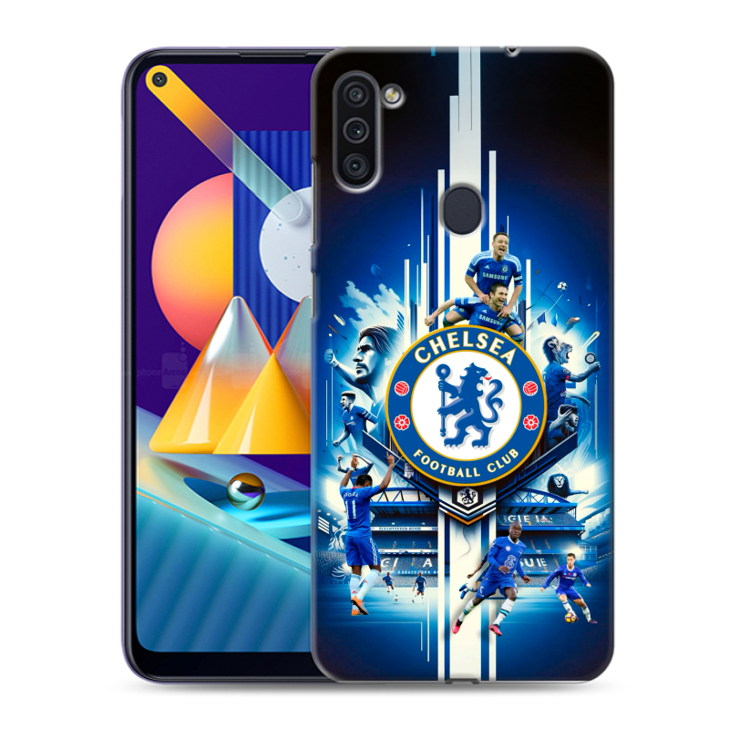 Силиконовый чехол на Samsung Galaxy M11 с принтом Chelsea Челси Силиконовый чехол на Samsung Galaxy M11 с принтом Chelsea Челси