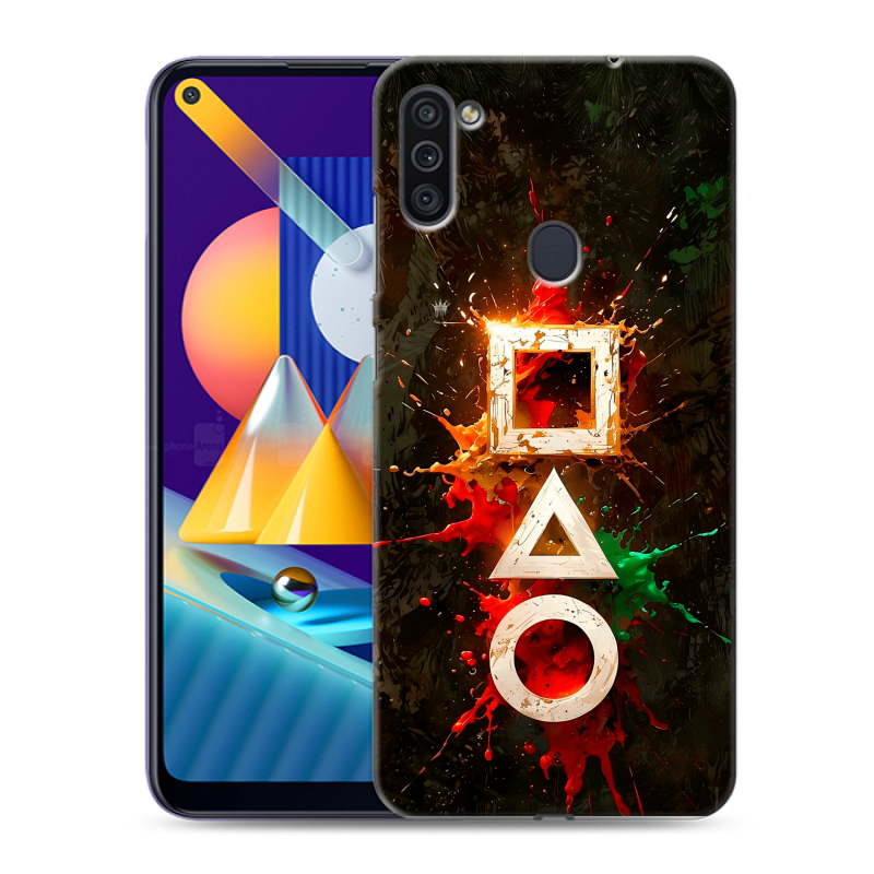 Силиконовый чехол на Samsung Galaxy M11 с принтом Squid Game Игра кальмара Силиконовый чехол на Samsung Galaxy M11 с принтом Squid Game Игра кальмара