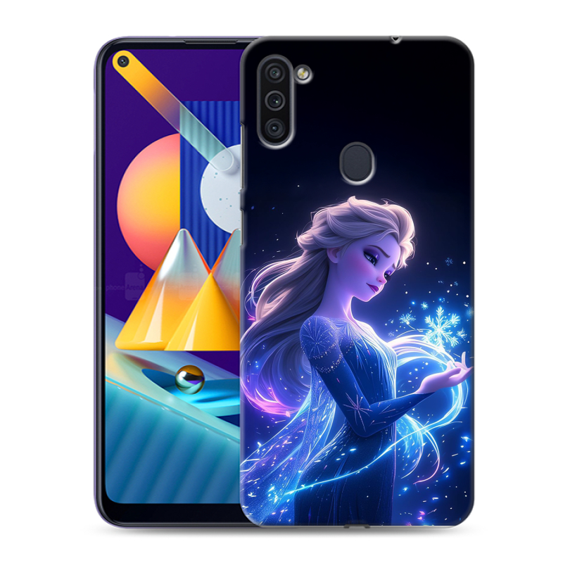 Силиконовый противоударный чехол на Samsung Galaxy M11 с принтом Холодное сердце Frozen Силиконовый противоударный чехол на Samsung Galaxy M11 с принтом Холодное сердце Frozen