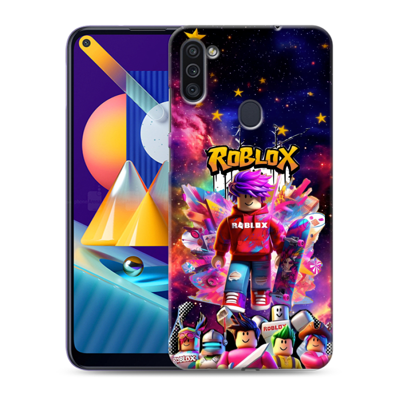 Силиконовый чехол на Samsung Galaxy M11 с принтом Roblox Роблокс Силиконовый чехол на Samsung Galaxy M11 с принтом Roblox Роблокс