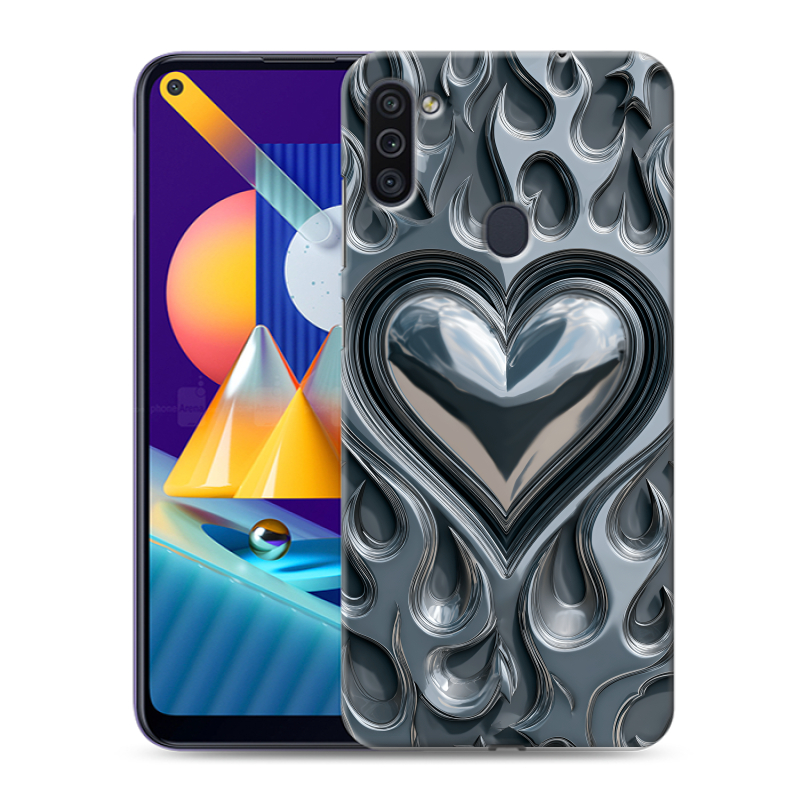 Силиконовый чехол на Samsung Galaxy M11 с принтом Y2K Силиконовый чехол на Samsung Galaxy M11 с принтом Y2K