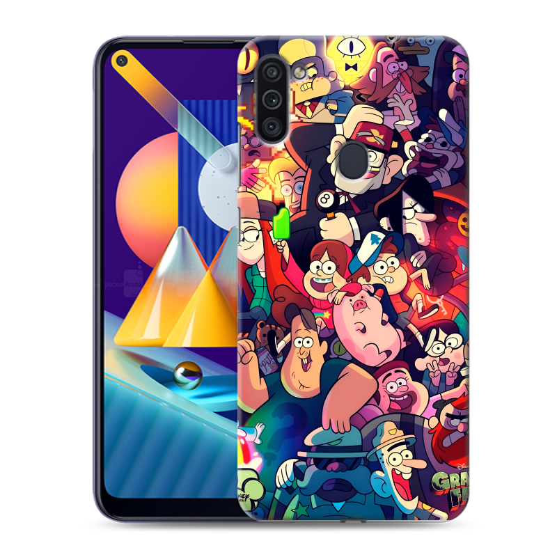 Силиконовый противоударный чехол на Samsung Galaxy M11 с принтом Gravity Falls Гравити Фолз Силиконовый противоударный чехол на Samsung Galaxy M11 с принтом Gravity Falls Гравити Фолз