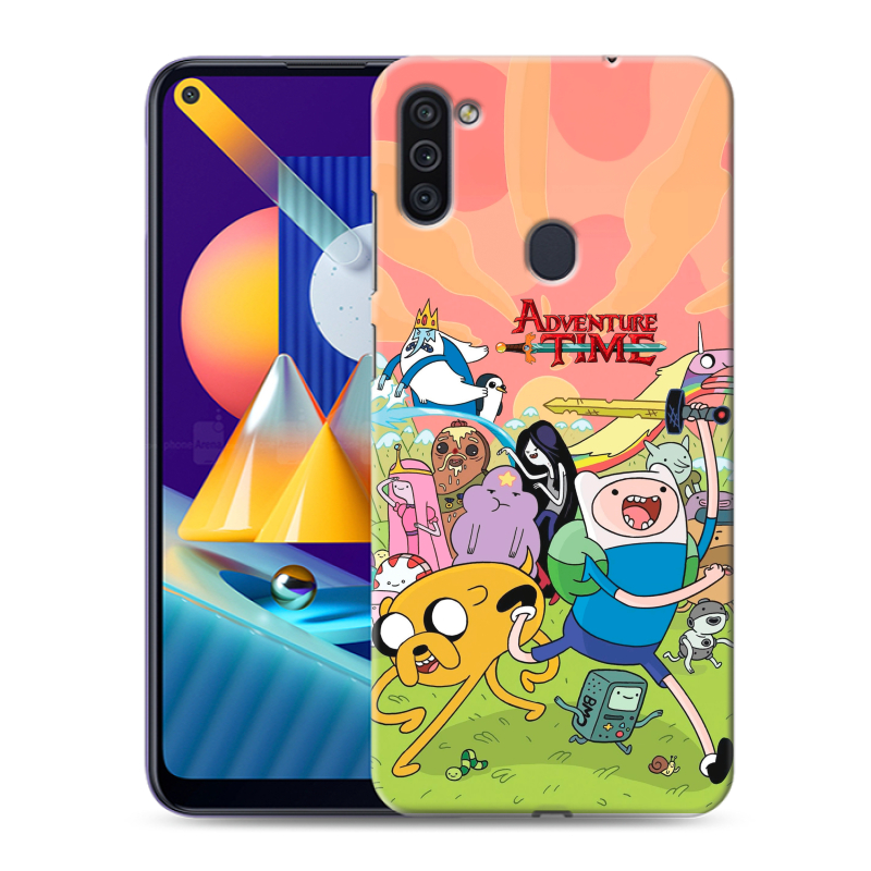 Пластиковый чехол на Samsung Galaxy M11 с принтом Adventure time Время приключений Пластиковый чехол на Samsung Galaxy M11 с принтом Adventure time Время приключений
