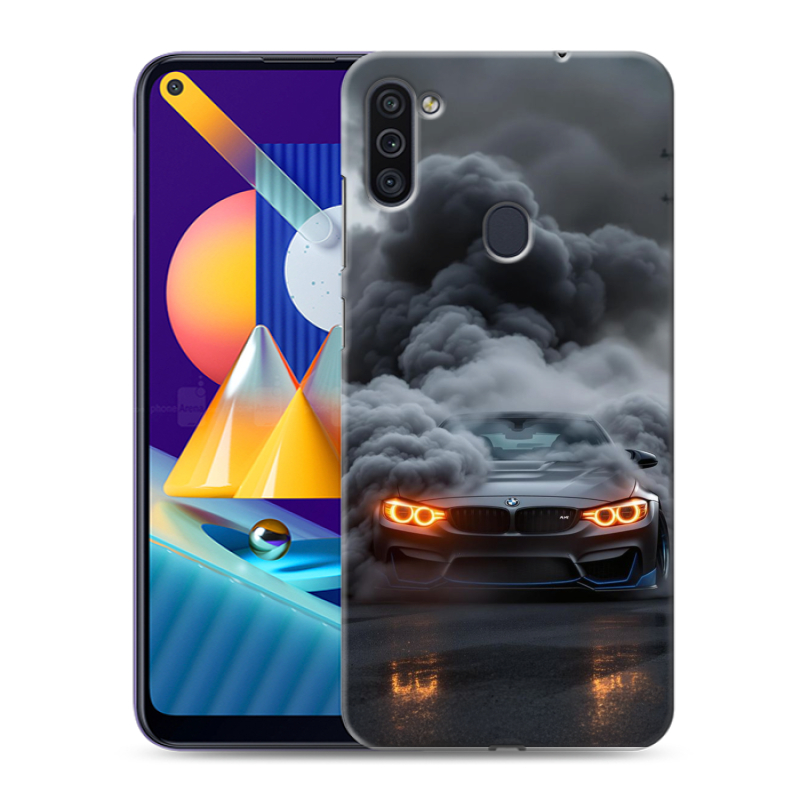 Силиконовый чехол на Samsung Galaxy M11 с принтом BMW БМВ Силиконовый чехол на Samsung Galaxy M11 с принтом BMW БМВ