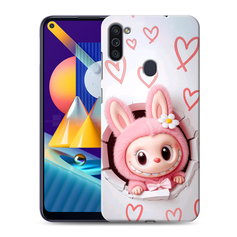 Силиконовый чехол на Samsung Galaxy M11 с принтом Labubu Лабубу Силиконовый чехол на Samsung Galaxy M11 с принтом Labubu Лабубу