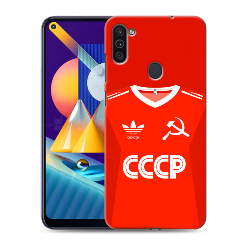Силиконовый чехол на Samsung Galaxy M11 с принтом Флаг Герб СССР Силиконовый чехол на Samsung Galaxy M11 с принтом Флаг Герб СССР