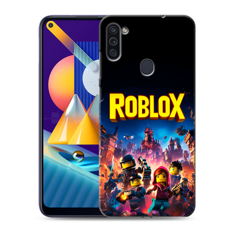 Силиконовый чехол на Samsung Galaxy M11 с принтом Roblox Роблокс Силиконовый чехол на Samsung Galaxy M11 с принтом Roblox Роблокс