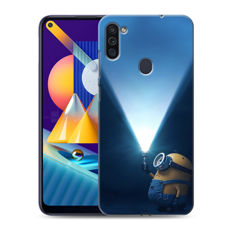 Силиконовый чехол на Samsung Galaxy M11 с принтом Миньоны Силиконовый чехол на Samsung Galaxy M11 с принтом Миньоны