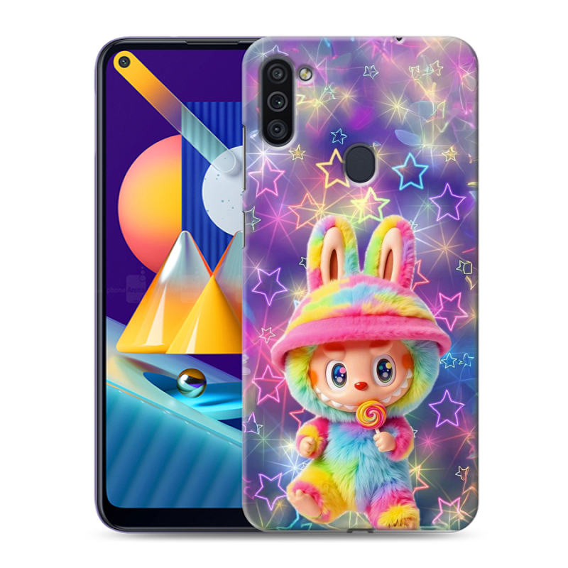 Силиконовый чехол на Samsung Galaxy M11 с принтом Labubu Лабубу Силиконовый чехол на Samsung Galaxy M11 с принтом Labubu Лабубу
